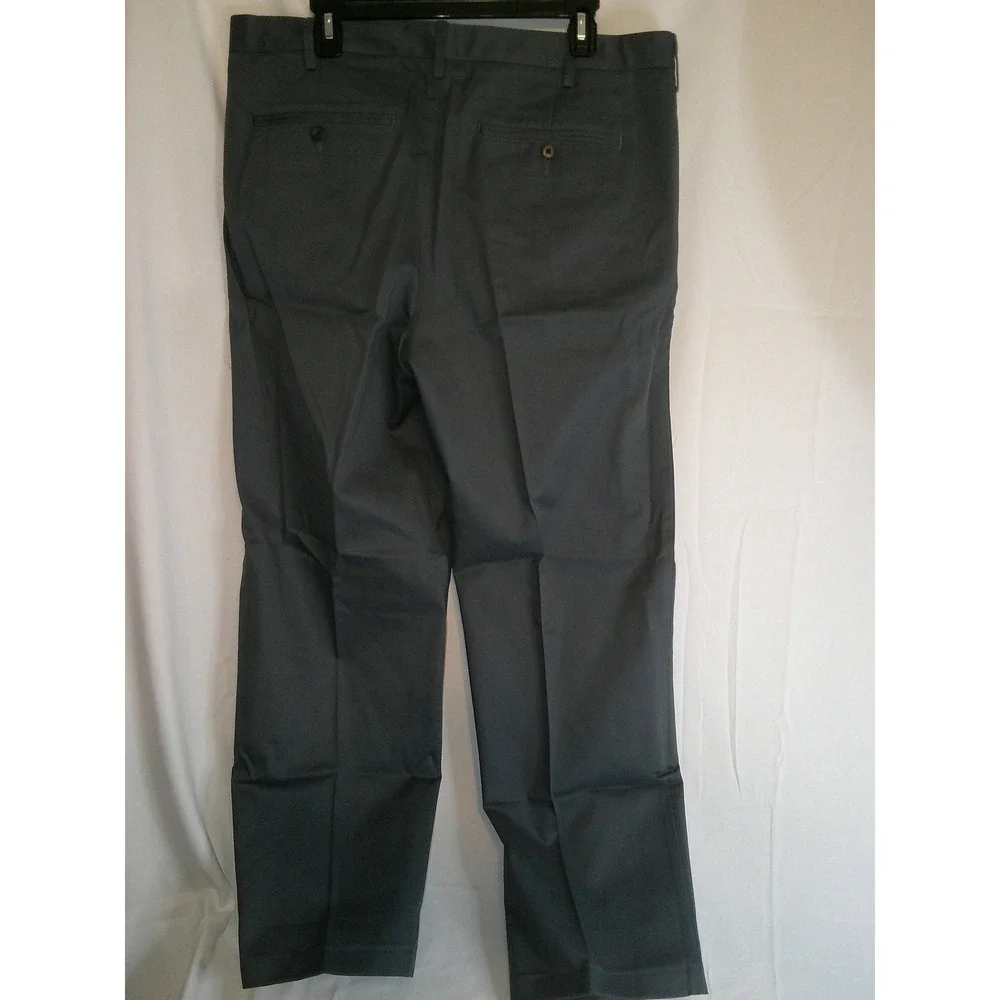 Lands' End Mens Gray Traditional Fit Pleated Front Pants 37x30 NWOT DISC SHIP‎